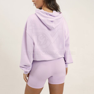 ชุดเสื้อฮู้ดสตรีทแวร์สำหรับผู้หญิงทำจากวัสดุเนื้อนุ่ม - Product Image 4