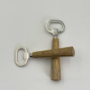 Meilleures ventes d'ouvre-bouteilles en acier inoxydable, ouvre-bouteilles pour boissons gazeuses, ouvre-bouteilles à manivelle en bois pour la maison, ouvre-bouteilles manuel - Product Image 3