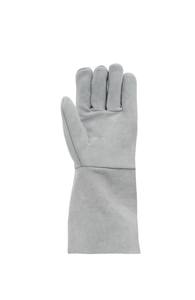 Guantes de trabajo con revestimiento de cuero tejido de poliéster gris Beybi - Product Image 2