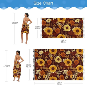 Pareo de Poliéster para Mujer, Falda Versátil para la Playa, Ideal para Vacaciones Tropicales - Product Image 6