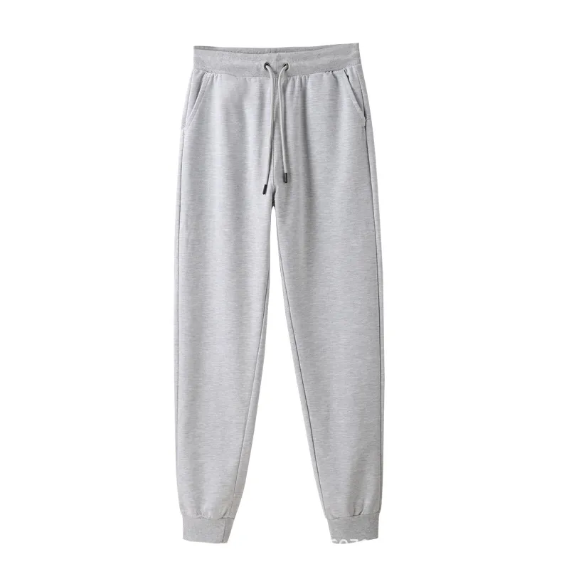 Nieuwe Custom Grijze Gym Katoenen Joggingbroek Oversized Mannen Trekkoord Breien Casual Joggingbroek Heren Joggingbroek