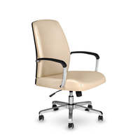 Chaise pivotante de salon de travail réglable en hauteur tabouret roulant moderne en cuir PU
