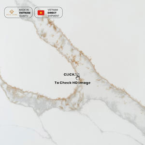 Losa de Cuarzo Artificial NV1000 Calacatta Gold para Mostrador de Recepción Comercial y de Hostelería - Product Image 2