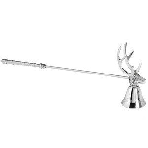 Abatidor de velas con Acabado niquelado Diseño de cabeza de ciervo de metal Decoración para el hogar Diseño sólido Abatidor de velas - Product Image 1