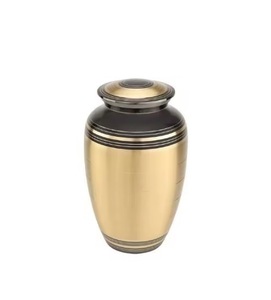 Urnas de cremación de cúpula superior de aluminio ecológicas de alta calidad con acabado azul, diseño Art Deco, suministros funerarios para cenizas humanas - Product Image 2