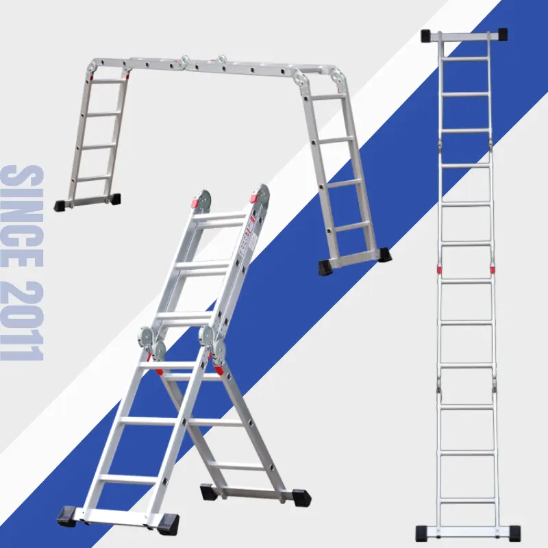 Aluminum Multi Function Home Use Compact 6 Feet Stair Ladder 3 Step Folding Ladders