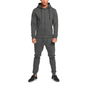 Ensemble de vêtements de sport en coton solide pour hommes personnalisés 2025 | Sweat à capuche et pantalon de jogging à cordon respirant | Vêtements d'entraînement confortables - Product Image 5