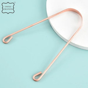 Grattoir à langue en cuivre outil de soins personnels de beauté de qualité alimentaire pour le nettoyage nettoyant de langue en cuivre réutilisable en gros - Product Image 3