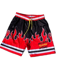100% polyester Mesh <b>Shorts</b> for Men's Casual Gym <b>Shorts</b> in Polyester Mesh Sublimation Printed Design <b>with</b> <b>Zip</b> Side Pockets - Product Image 1