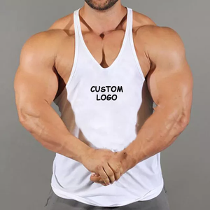 Débardeur Homme Personnalisé avec Logo 2024 en Coton/Fibre de Bambou, Style Décontracté, pour Gym, Fitness, Musculation, Sport, Entraînement, Séchage Rapide - Product Image 3