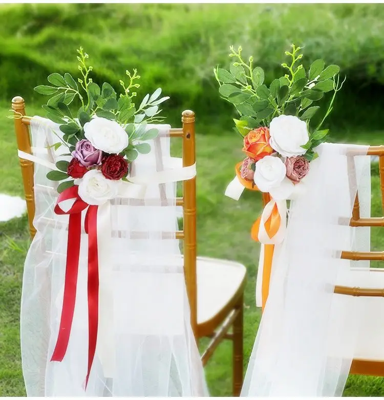 Organza Kursi Ikat Pinggang Pernikahan untuk Dekorasi Pesta Perjamuan Perlengkapan Acara