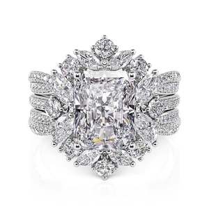 ชุดแหวนแต่งงานเงินสเตอร์ลิงสุดหรูจาก Jeulia สำหรับวันครบรอบ - Product Image 1