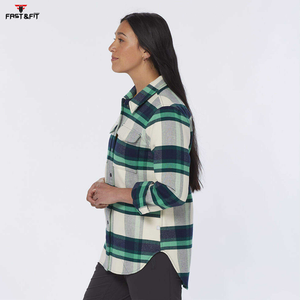 เสื้อเชิ้ตผ้าสักหลาดสำหรับผู้หญิงผ้าโพลีเอสเตอร์ผ้าฝ้ายแห้งเร็วออกแบบได้ตามต้องการ - Product Image 3