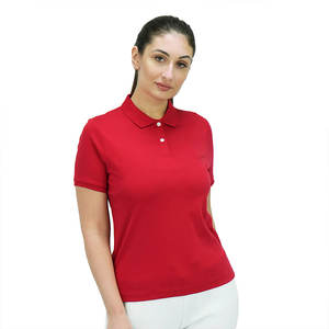 Haute qualité 4 voies extensible Polyester respirant et anti-boulochage Style classique à la mode pour Polo Tee pour femmes en gros bas prix - Product Image 1