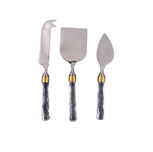 Juego de Cuchillos para Queso de Acero Inoxidable con Diseño Moderno y Pulido Plateado, con Mango de Resina - Product Image 1