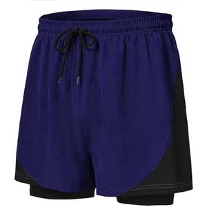 Pantalones cortos deportivos para hombre hechos a medida 100% poliéster patrón sólido transpirable y de secado rápido con estilo informal con múltiples bolsillos - Product Image 1