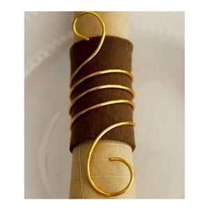 Anneau de serviette en acier inoxydable de qualité de luxe anneau de serviette porte-mouchoir de forme antique pour l'utilisation de tissu de serviette de fête de mariage d'hôtel - Product Image 1