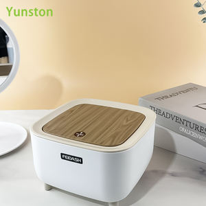 سلة قمامة صغيرة للمكتب مزودة بغطاء سلة قمامة بلاستيكية للمكتب سلة قمامة مستطيلة مزودة بغطاء - Product Image 5