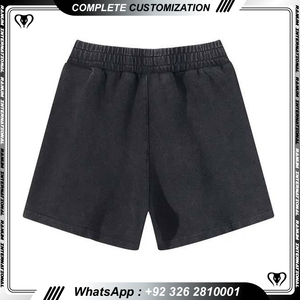 Short délavé à l'acide avec poches latérales OEM Design et logo personnalisés pour hommes - Product Image 5
