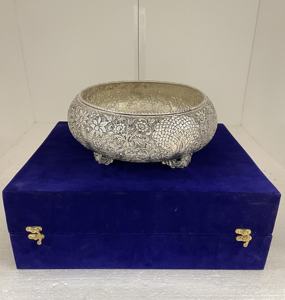 Artesanía india para decoración del hogar, Urli Chapado en plata, redondo, hecho a mano, 12,5 pulgadas, para decoración y regalo, novedad - Product Image 5