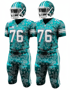 ชุดเสื้อฟุตบอลอเมริกันแบบสั่งตัดขนาดสำหรับเยาวชนและผู้ใหญ่ชุดเสื้อเจอร์ซีย์ระบายอากาศได้เกรดโปร - Product Image 2