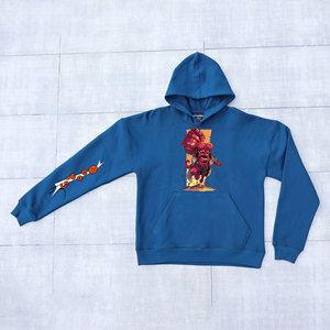 Sweat à capuche surdimensionné pour homme en polyester/coton mélangé, imperméable et écologique, impression numérique, vente en gros OEM - Product Image 1