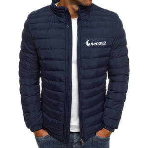 2021 Men's Casual Solid <b>Stand</b> Collar Zipper Closure Hooded <b>Crystal</b> Decoration Cotton Filled Puffer Jacket Pockets Warm Winter - Product Image 3