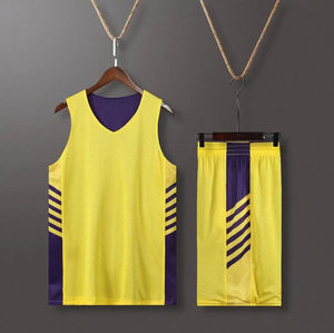 Customizable Youth Reversible Basketball Jersey Summer BSCI Compliant <b>Fabric</b> Set for Men Plus Size Printed Basketball Uniforms - Product Image 4