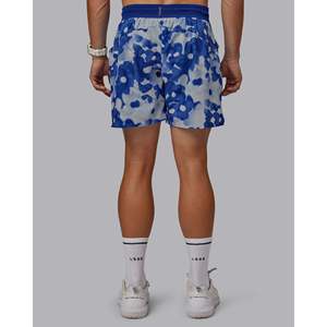Grand Slam 6 Inch <b>Sport</b> <b>Short</b> for Women-Wildflower Midnight Blue Elastic Waist 5" Inseam Polyester Woven Comfort Fit - Product Image 4