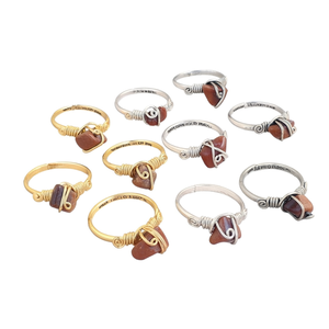 Gold and Silver Plated Fashion <b>Rings</b> with Natural Stone Detail Resale Appeal - Product Image 2