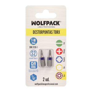 Set di Punte Torx T10 (2 Pezzi) in Acciaio S2 al Cromo Vanadio - Product Image 3
