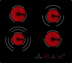 <span class=keywords><strong>Plaque</strong></span> de cuisson à induction noire à 4 zones Matériau en verre céramique <span class=keywords><strong>Cuisine</strong></span> Cuisinière rapide Cuisinière électrique Hotpot avec extracteur - Product Image 5
