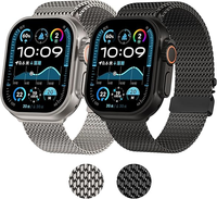 Boucle en maille de titane milanais chaude avec boucle de style parachute pour bracelets de montre Apple IWatch Ultra 2 Series 10 9 8 7 6 SE 5 4 3