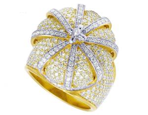 <b>Crown</b> Style <b>Mens</b> <b>Ring</b> in 10K Gold Iced Out with Lab Grown Diamonds Luxury Hip Hop Party Jewelry - Product Image 2