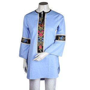 คุรตีปักลายสำหรับผู้หญิง - สีน้ำเงิน - Product Image 2