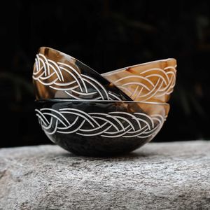 Bol en corne viking de haute qualité, bol à nourriture, à fruits, à soupe, vaisselle, bol rond merveilleux, vaisselle, best-seller, prix le plus bas - Product Image 3