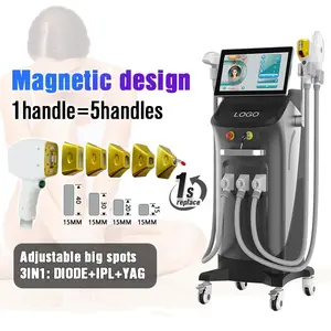 2024 mais quente 3 em 1 yag ipl diodo 4 onda 755 808 940 1064nm TEC máquina de depilação a laser de diodo de refrigeração para depilação a laser