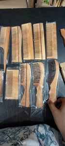 Peigne en bois de Neem pour la croissance des cheveux, naturel, antistatique, pour coiffage, cheveux humides ou secs, bouclés, épais, ondulés, usage domestique ou professionnel, emballé en boîte, poli, IBS - Product Image 6