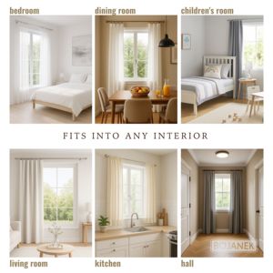 BOJANEK Single Curtain Rod 19 mm Tube Metalized Modern Design Different Lengths Different Finials and Colors Easy Customization - Product Image 6