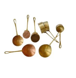 Juegos de tazas medidoras con acabado dorado Juego de tazas medidoras de té y café de acero inoxidable de alta calidad - Product Image 2