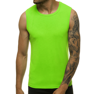 Débardeur côtelé blanc en coton pour homme, personnalisé avec logo, idéal pour la course et la gym - Product Image 1