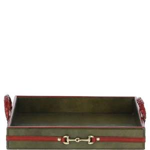 Plateau de service en cuir de qualité supérieure pour support polyvalent avec des coutures propres et une sensation élégante idéale pour une utilisation au bureau moderne - Product Image 5