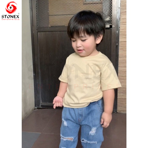 Camiseta Lisa transpirable para niños, camisetas para niños y niñas, ropa de algodón 100%, camiseta para niños, logotipo personalizado - Product Image 3