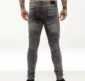 Los pantalones vaqueros bajos informales más vendidos, las últimas técnicas lavadas diseñadas con estampado de facciones para todas las estaciones, para invierno, otoño y verano - Product Image 2