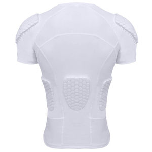 Mens Comfortable Sports <b>padded</b> <b>shirt</b> Compression Chest Protection Athletic Training Wear Wholesale - Product Image 4