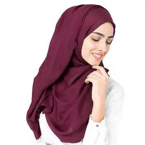High-quality jersey scarf stretchy hijab plain head scarves wholesale women stoles cotton shawl muslin hijab
