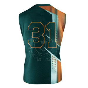 Ropa Deportiva Transpirable para Exteriores, Conjuntos de Uniformes 7 7 para Adultos, MOQ Bajo, Nuevo Diseño, 100% Poliéster, Sin Mangas, Alta Calidad, Personalizado - Product Image 4