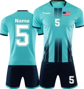 Conception personnalisée Uniforme de football en tissu de qualité supérieure Large gamme de tailles Nouveau style de chemises d'entraînement pour la pratique du football Porter - Product Image 5