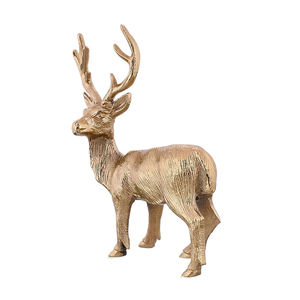 ของตกแต่งโต๊ะรูปกวางเรนเดียร์สีทองสำหรับคู่คู่ของขวัญสำหรับครอบครัวเขากวางสัตว์กวางเรนเดียร์ - Product Image 3