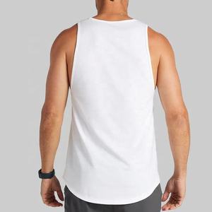 Camiseta sin mangas de entrenamiento sin mangas, ajuste atlético, tela transpirable, mezcla de algodón elástico suave para hombres, uso diario de verano, ropa de gimnasio - Product Image 3
